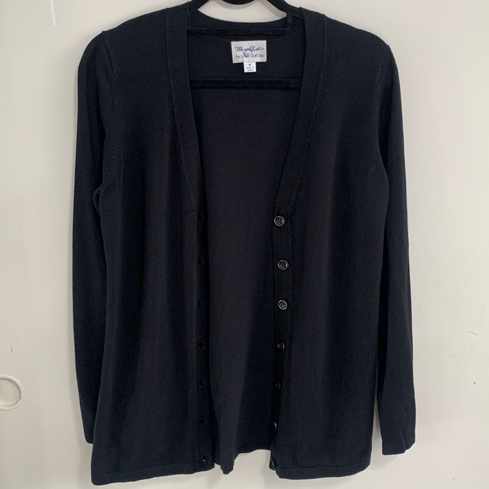 Whisper Knit black cardigan size medium